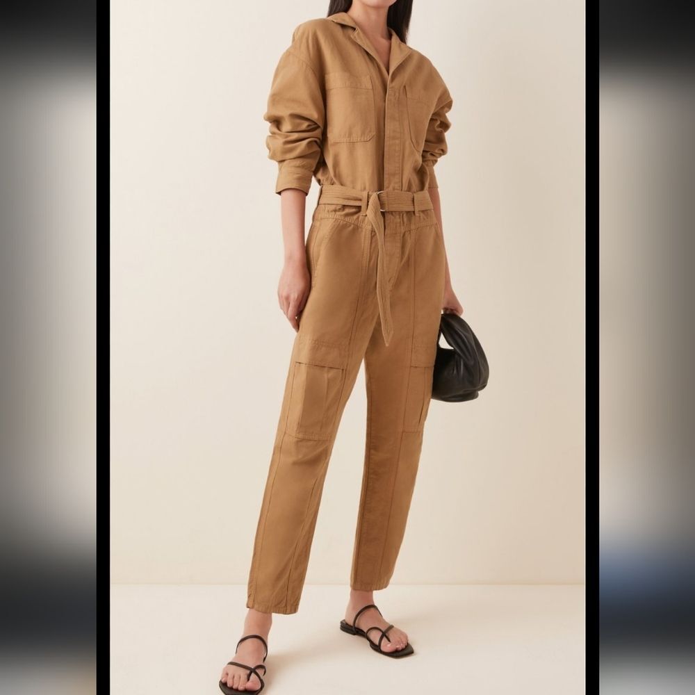 Citizens Of Humanity Willa Jumpsuit Utility Coveralls Boilersuit Brown Sugar XS